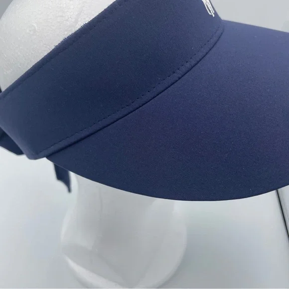 POLO GOLF Ralph Lauren 4-way stretch hat/visor in NAVY/WHITE w/bow closure - Picture 8 of 11